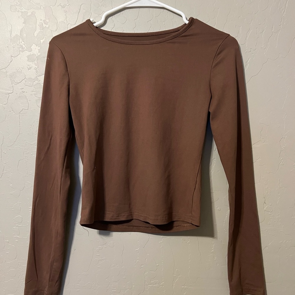 Brown Soft Long Sleeve T-Shirt